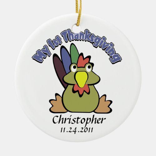 Babys 1st Thanksgiving Ceramic Ornament