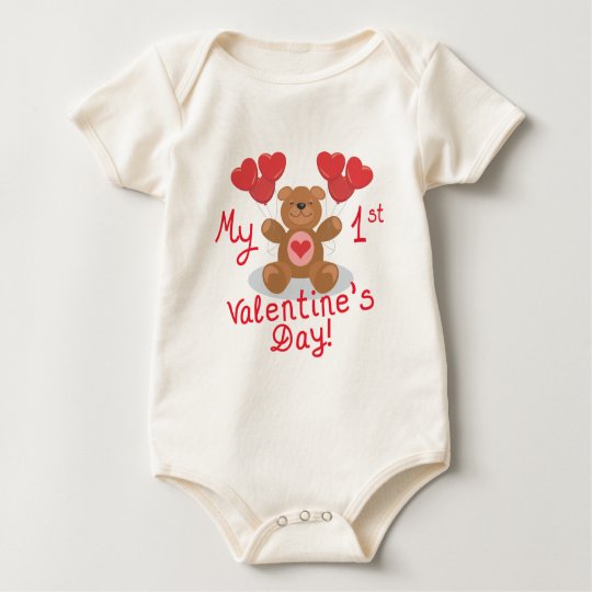 Baby's 1st Valentine's Day Baby Bodysuit