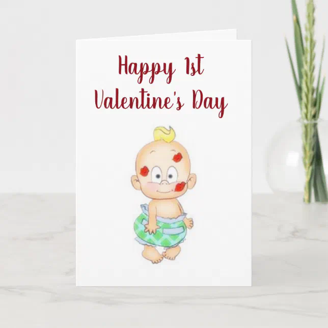 BABY'S ***1st VALENTINE'S DAY*** SWEETNESS &amp; LOVE Holiday Card | Zazzle