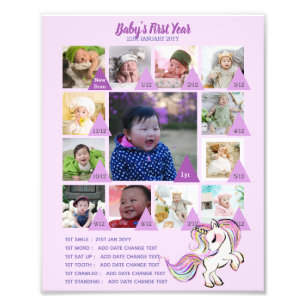 BABYS 1st YEAR PHOTO COLLAGE 8x12 $5 or less!