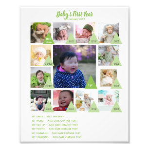BABYS 1st YEAR PHOTO COLLAGE 8x12 $5 or less!