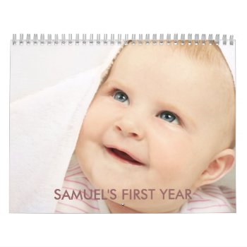 Baby's 1st Year Timeline Photo Calendar by mistyqe at Zazzle