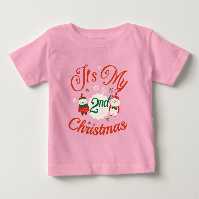 Baby's 2nd Christmas  Baby T-Shirt (Front)