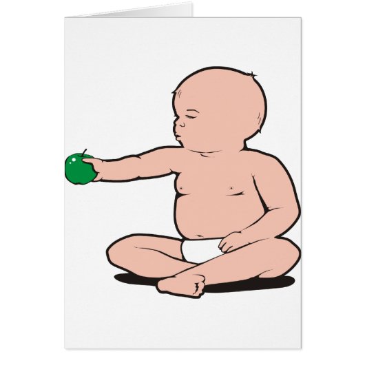 BABY'S ARM HOLDING APPLE CARDS (Front)