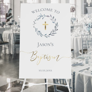 Baby's Baptism welcome sign