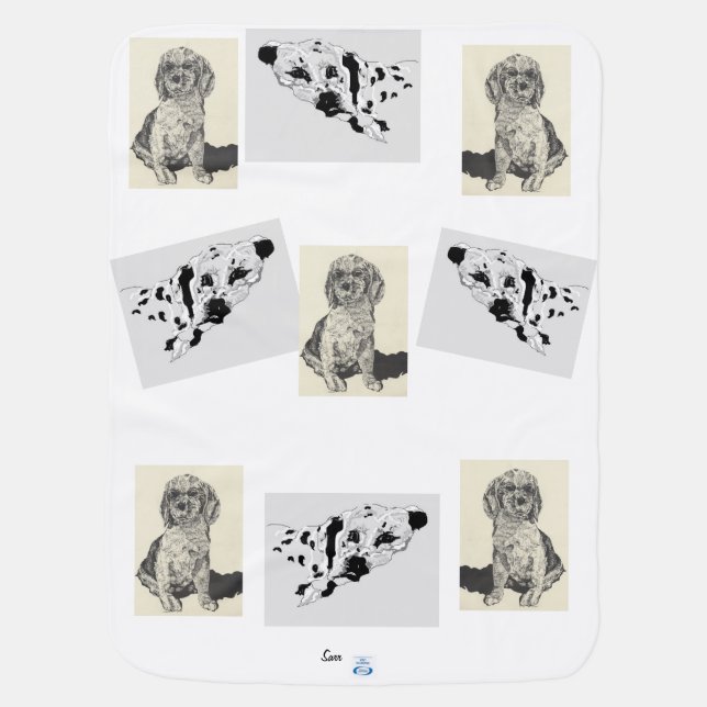 Baby's Blanket Cocker Spaniel & Delmation (Back)