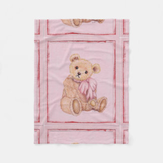 Baby's blanket, Teddy bear,Pink