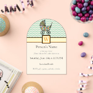 Baby's Blocks Stroller Shower Acrylic Invitations