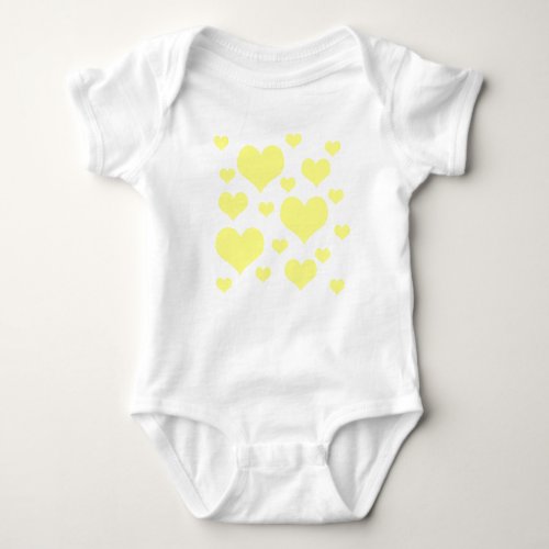 Babys Bodysuit with a Happy Heart Pattern
