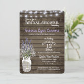 Baby's Breath and Lavender Rustic Bridal Shower Invitation (Standing Front)