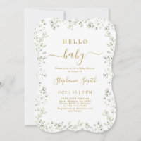 Baby's Breath Baby Shower Invitation