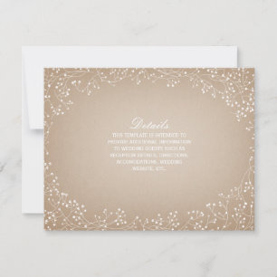 Baby's Breath Cardstock Inspired Details Invitation