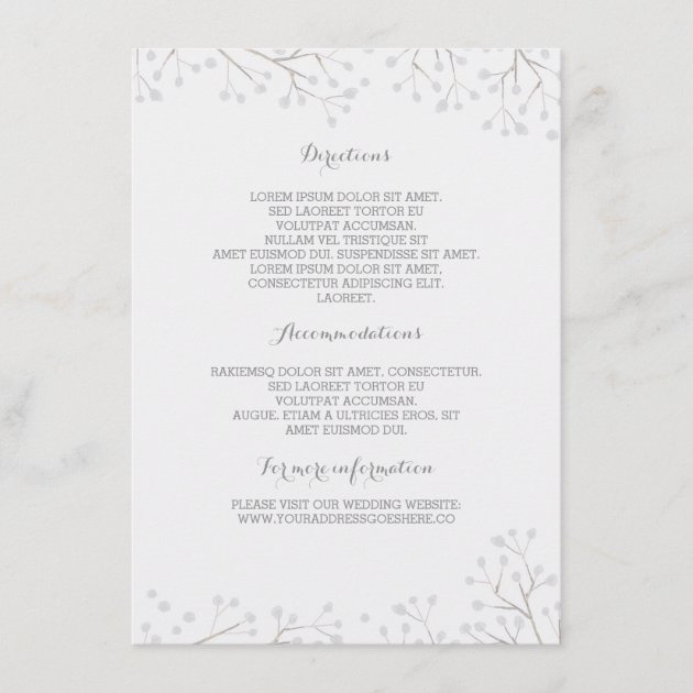 Baby's Breath Elegant Wedding Details Enclosure Card