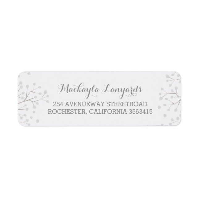 Baby's Breath Elegant White Wedding Label (Front)