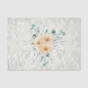 Baby's Breath, Eucalyptus & Champagne Pansies Tissue Paper