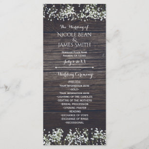 Baby's Breath Floral & Dark Rustic Wood Program