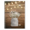 Baby's Breath Floral in Rustic Mason Jar & Lights
