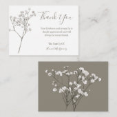 Babys Breath Floral Sympathy Thank You Card | Zazzle