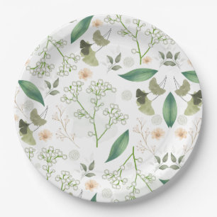 Baby's Breath Flowers Paper Plates