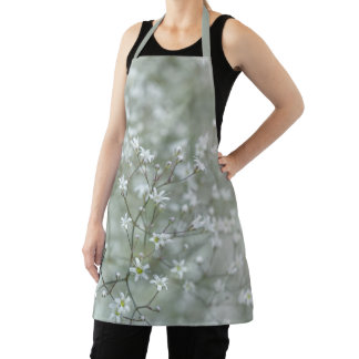 Baby's Breath Flowers Pretty Nature Photography Apron