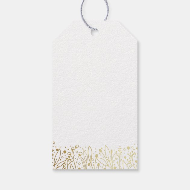 Baby's Breath Gold Foil Bouquet Wedding Gift Tags