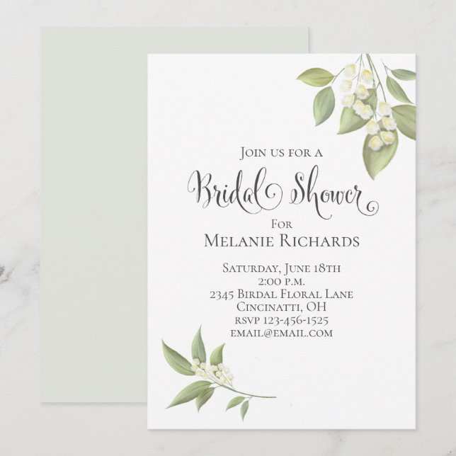 Baby's Breath Greenery Botanical Floral  Save The Date (Front/Back)