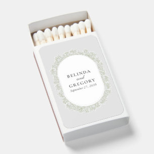 Baby's Breath Gypsophila Floral Wedding Favor Matchboxes