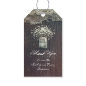 Baby's Breath Mason Jar Rustic Country Gift Tags