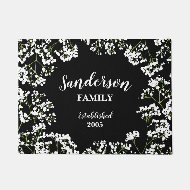 Babys Breath on Black Personalized Family