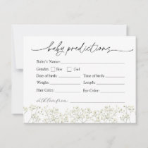 Baby's Breath Predictions Baby Shower Card