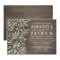 Baby's Breath Rustic Barn Wood Wedding Invitations