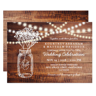 mason jar wedding invitation