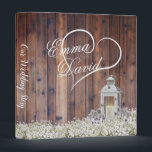 Baby's Breath Rustic Floral Lantern Wedding Album 3 Ring Binder<br><div class="desc">Rustic Lantern Baby's Breath Floral Wedding Album.</div>