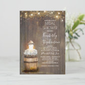 Baby's Breath Rustic Lantern Country Bridal Shower Invitation (Standing Front)
