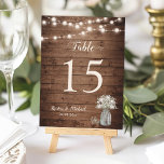 Baby's Breath String Lights Wedding Table Number<br><div class="desc">Create your own Table Number Card with this "Rustic Baby's Breath String Lights Wedding Table Card" template to match your wedding colors and style. (1) Please customize this template one by one (e.g, from number 1 to xx) , and add each number card separately to your cart. (2) For further...</div>