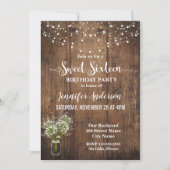 Baby's Breath Sweet sixteen birthday invitation (Front)