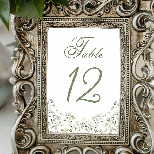 Baby's Breath Table Number (Creator Uploaded)