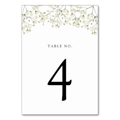 Babys Breath Table Number