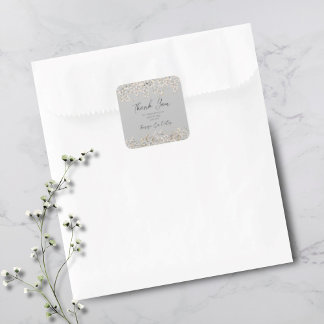 Baby's Breath Thank You Favor Sticker