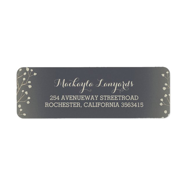 Baby's Breath Vintage Wedding Label (Front)