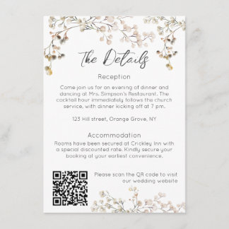 Baby's Breath Wedding Enclosure Card 