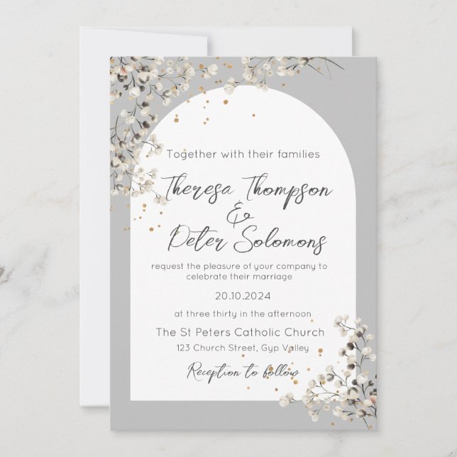 Baby's Breath Wedding Invitation (Front)