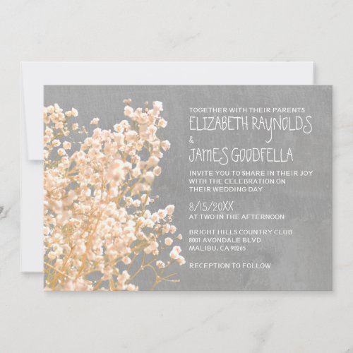 Baby's Breath Wedding Invitations