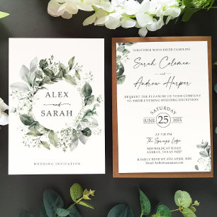 Baby's Breath Wedding Invitations Gypsophila Sage