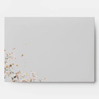 Baby's Breath Wedding Return Address Envelope