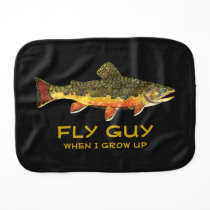 Baby's Brown Trout Fishing Baby Burp Cloth Baby's Brown Trout Fishing Baby Burp Cloth