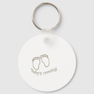 babys coming feet keychain