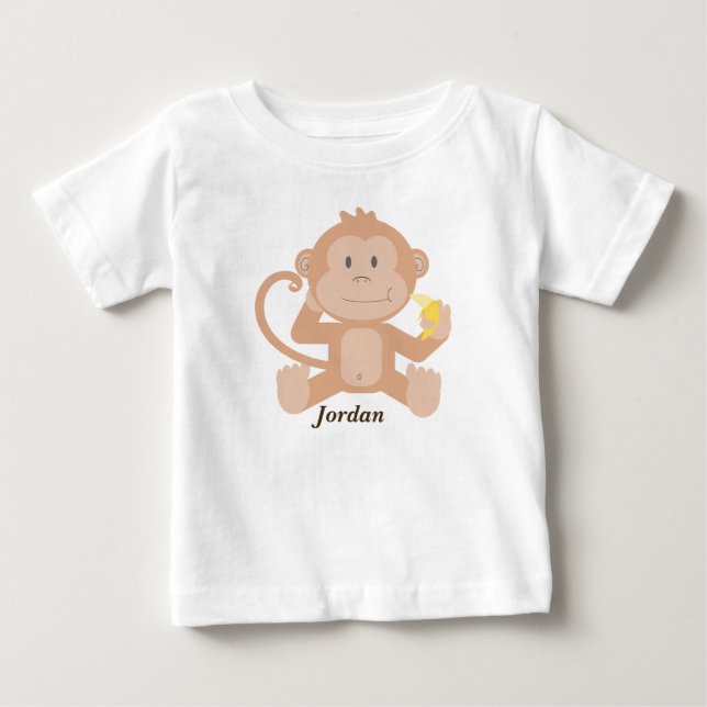 Baby's Cute Baby Monkey T-Shirt (Front)