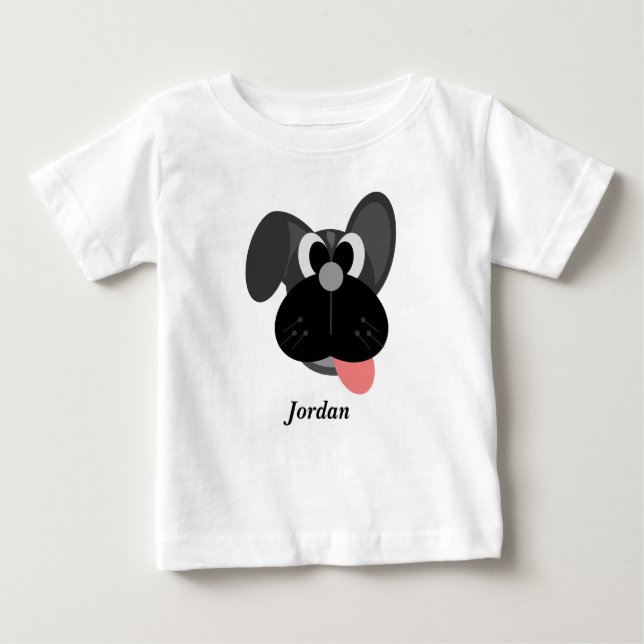 Baby's Cute Dog Baby T-Shirt (Front)