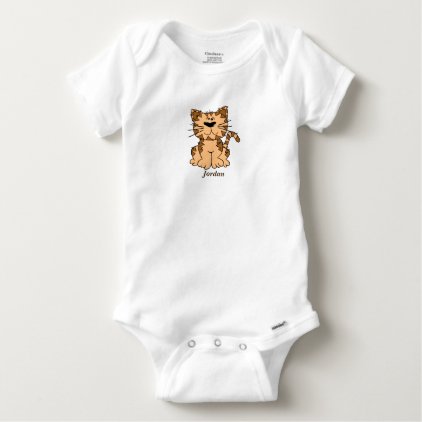 Baby&#39;s Cute Tabby Kitten Baby Onesie